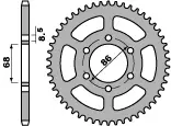 PBR rozeta 473 37 F KAWASAKI Z 250 C 81-83 (JTR473.37) (řetěz 520) (MADE IN ITALY) Kup Teď